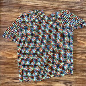 Vintage Colorful Geometric Women's Top